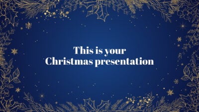 Slides Carnival Google Slides and PowerPoint Template Free Christmas Powerpoint template Google Slides theme golden holly