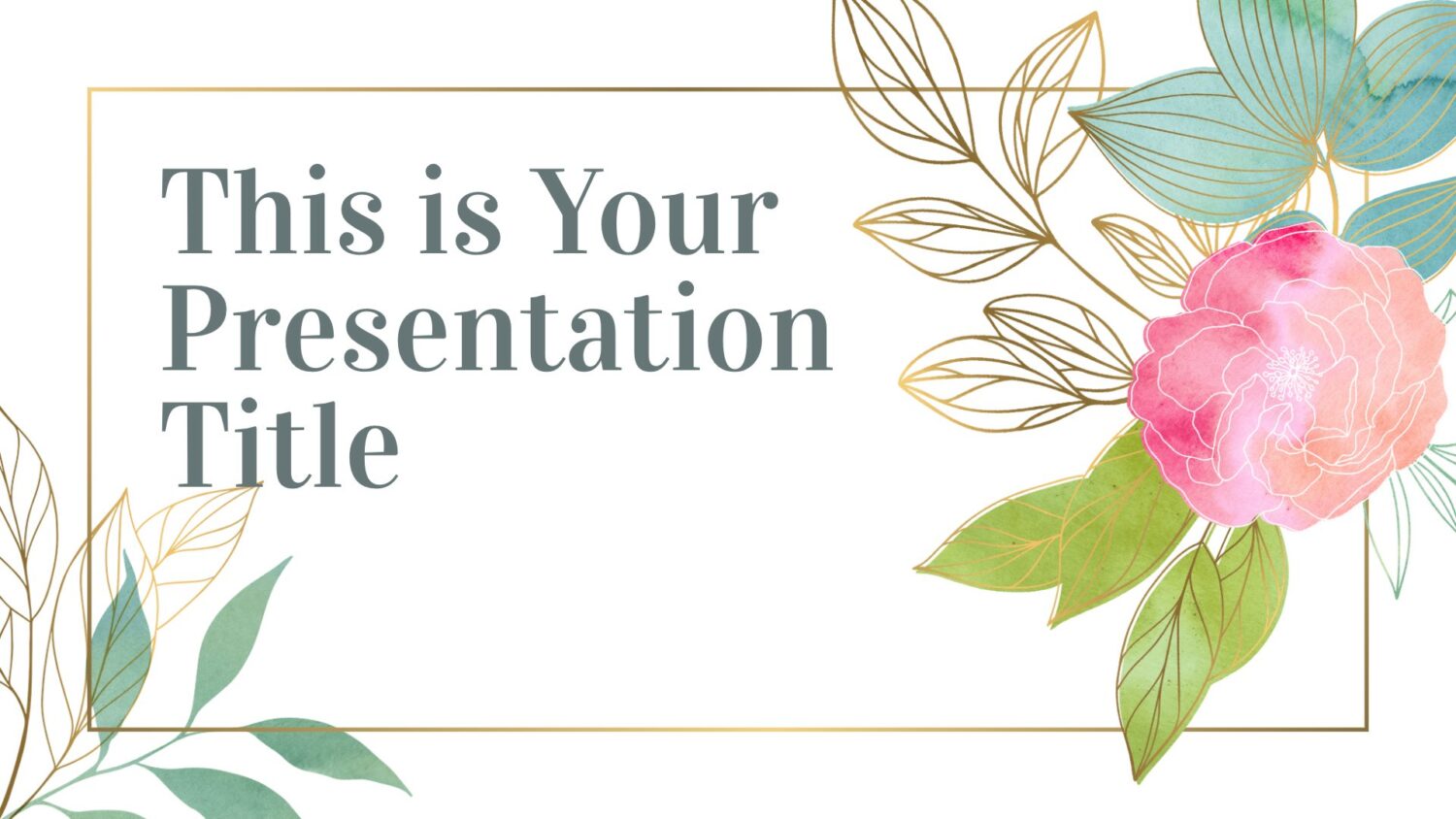 Floral Watercolor. Free PPT Google Slides Template SlidesCarnival