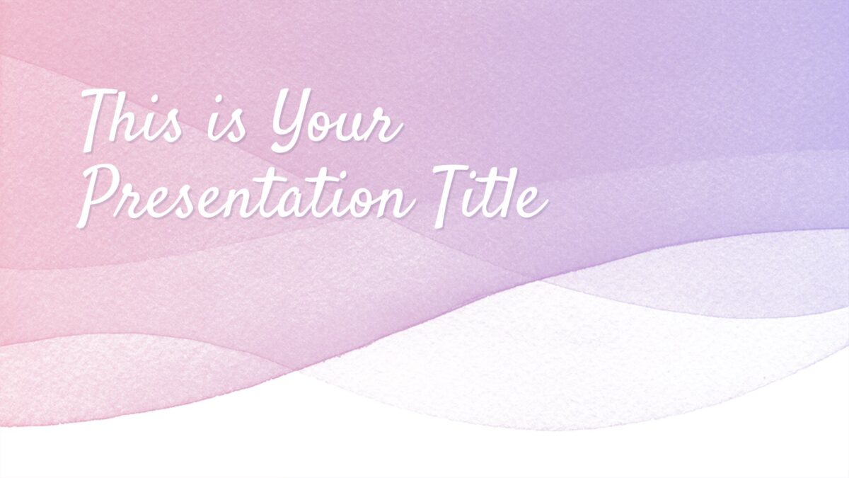 Slides Carnival Google Slides and PowerPoint Template Free pastel color Powerpoint template Google Slides theme watercolor waves