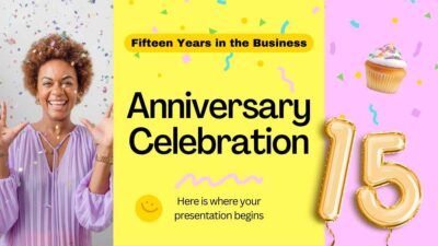 Slides Carnival Google Slides and PowerPoint Template Fun Colorful Fifteen Years Anniversary Celebration 2