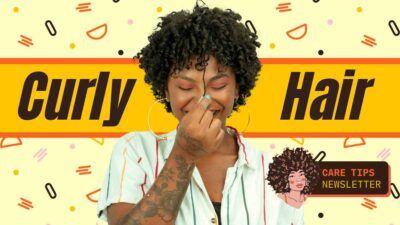 Fun Pattern Curly Hair Care Tips Newsletter