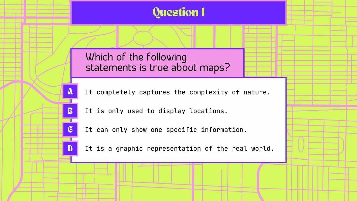 Cuestionario de geografía: Introducción a los mapas - diapositiva 4