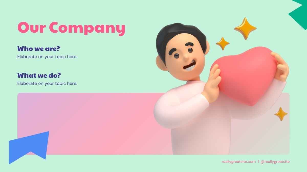 Planejador de mídia social geométrico 3D Love Story - slide 5