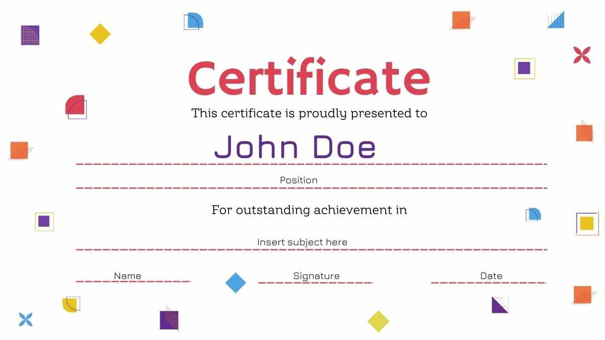 Geometric Certificates for Business Courses - slide 9