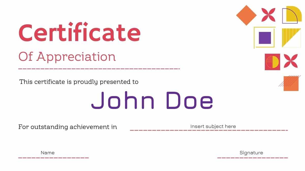 Geometric Certificates for Business Courses - slide 10