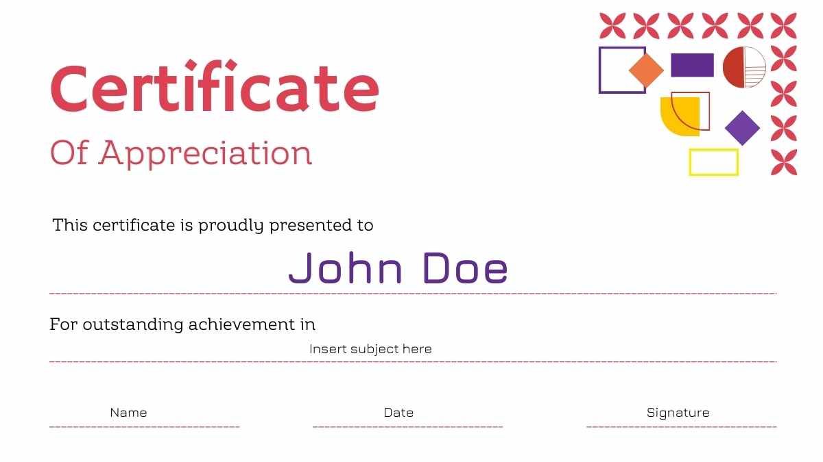 Geometric Certificates for Business Courses - slide 11