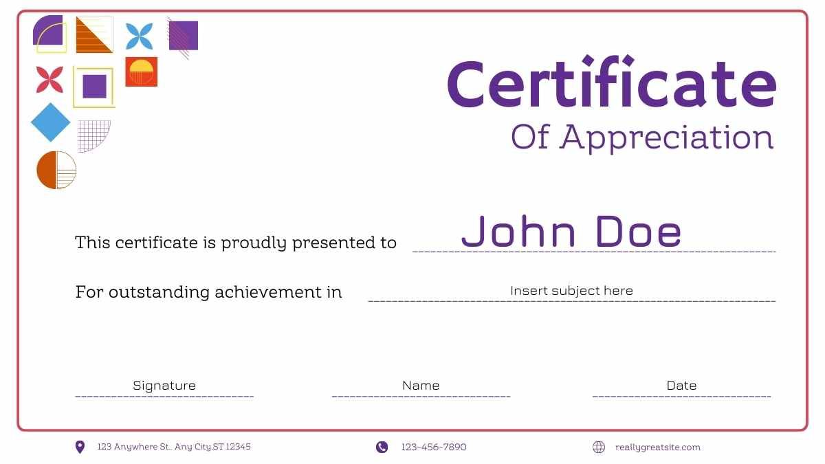 Geometric Certificates for Business Courses - slide 13