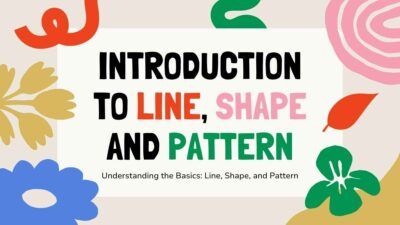Introdução geométrica à lição de linhas, formas e padrões