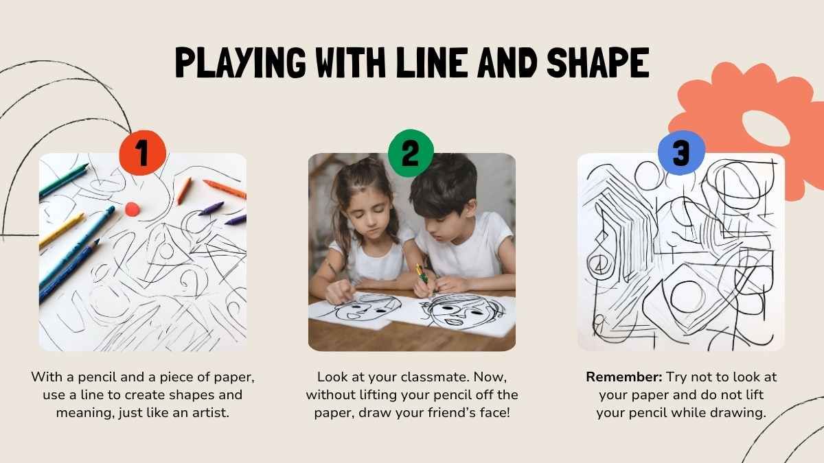 Introducción geométrica a la lección de forma, línea y patrón - diapositiva 8