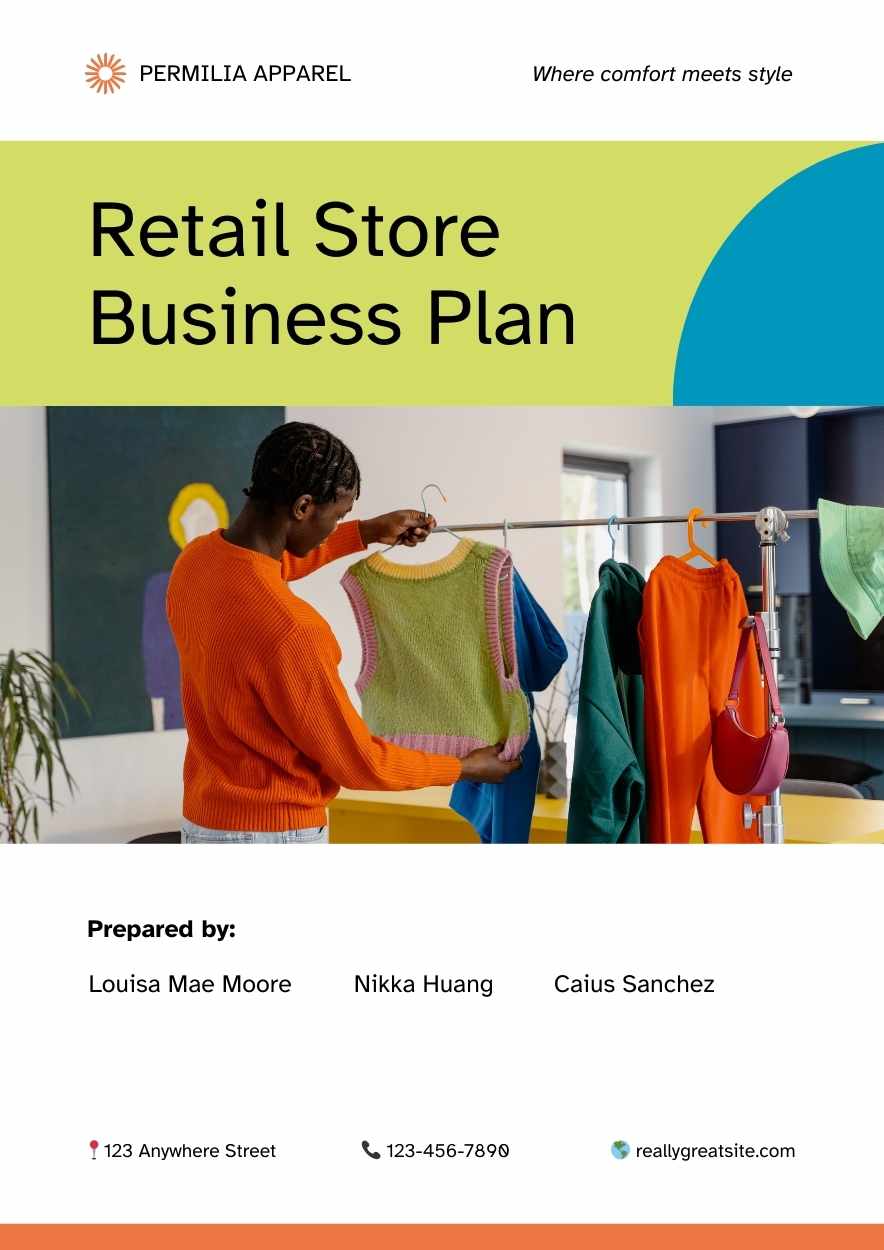 Geometric Retail Store Business Plan - slide 1