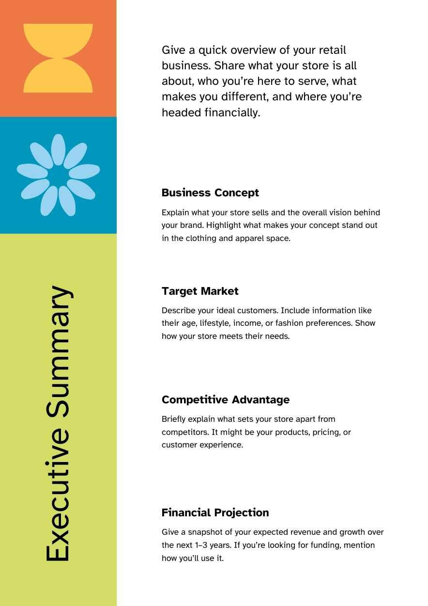 Geometric Retail Store Business Plan - slide 3