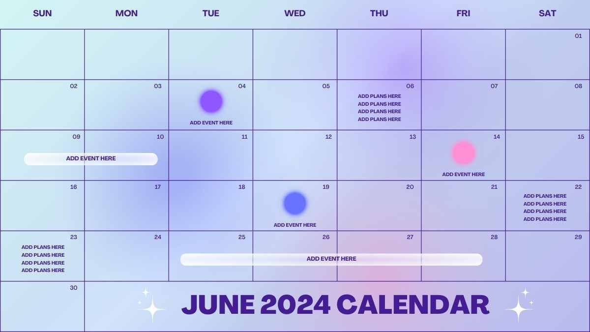Glass Morphism June Daily Calendar - slide 4