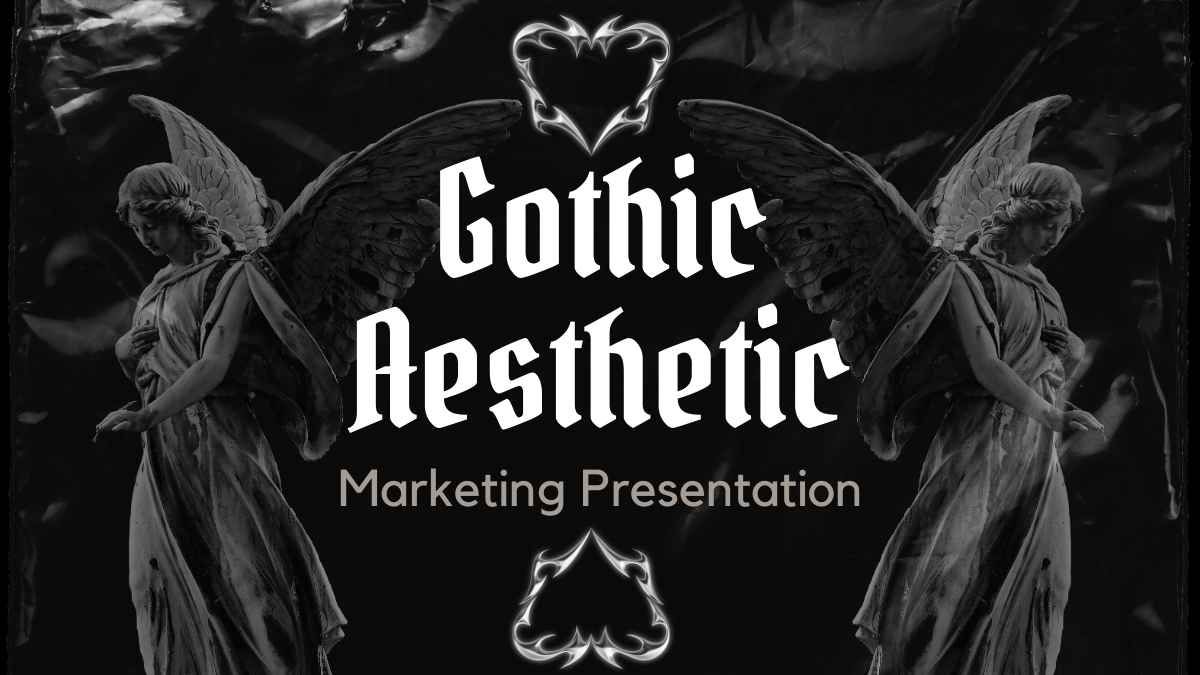 Presentación de marketing de estética gótica - diapositiva 0