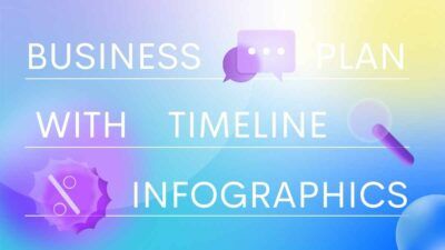 Gradient Business Plan with Timeline Infographics