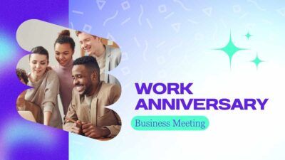 Slides Carnival Google Slides and PowerPoint Template Gradient Work Anniversary Business Meeting 2