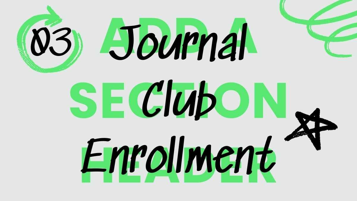 Graphic Doodle School Journal Club - slide 14