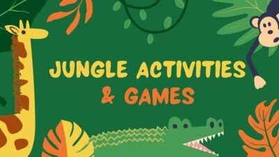 Atividades e jogos ilustrativos sobre a selva
