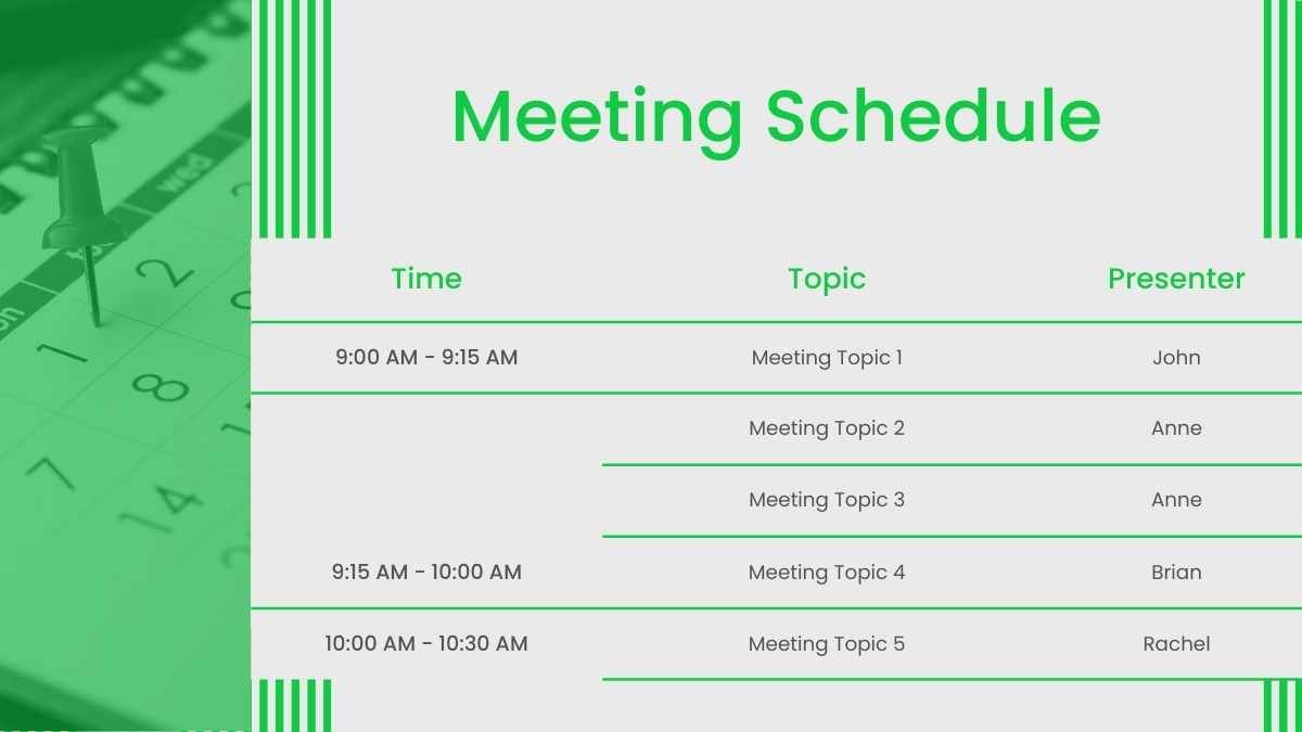 Agenda minimalista para reunião de negócios - slide 6