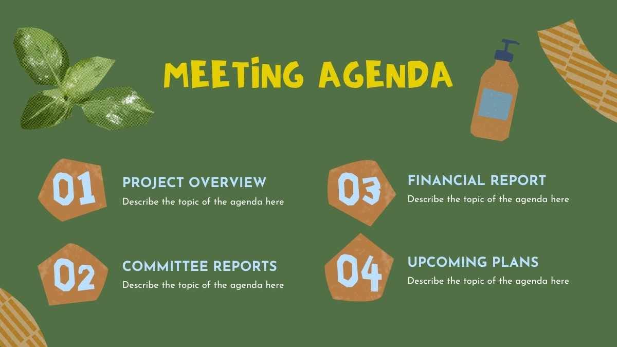 Agenda da reunião de gestão do lixo - slide 2