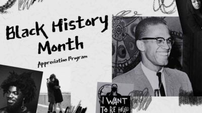 Slides Carnival Google Slides and PowerPoint Template Grunge Black History Month Appreciation Program 2
