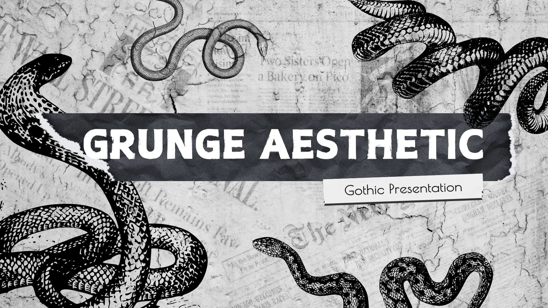 Grunge Gothic Aesthetic Presentation - slide 1