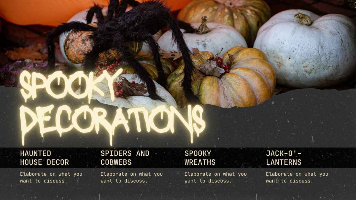 Grunge Retro Halloween Decoration Workshop - slide 9