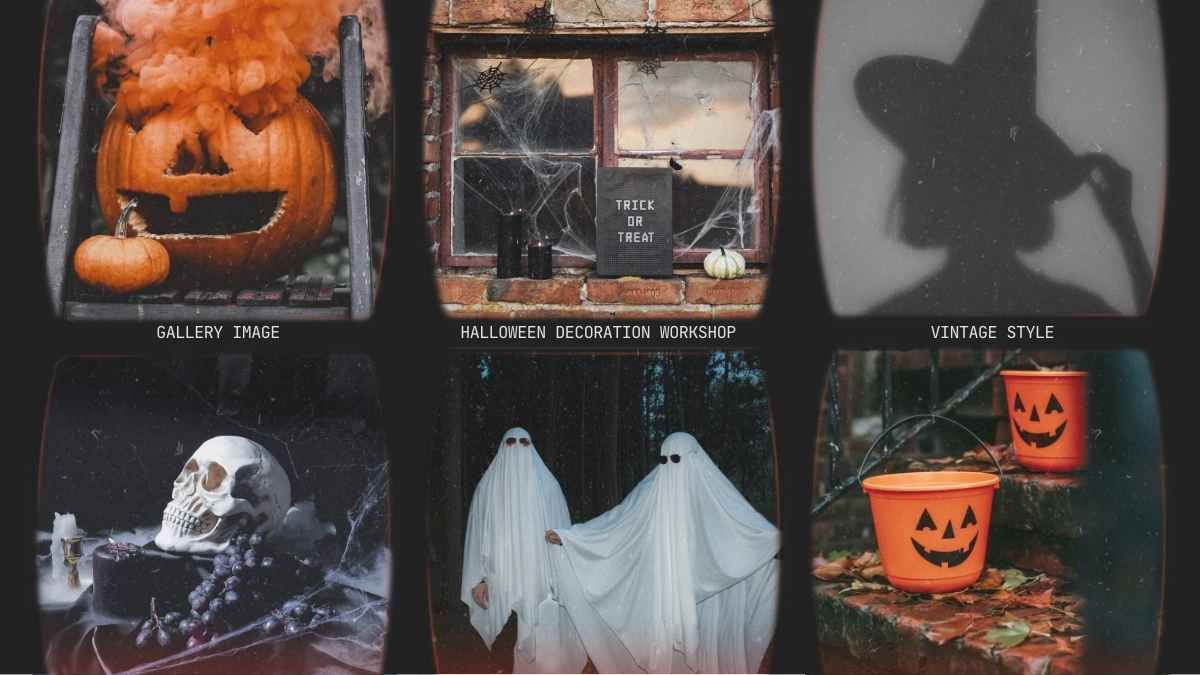 Grunge Retro Halloween Decoration Workshop - slide 10