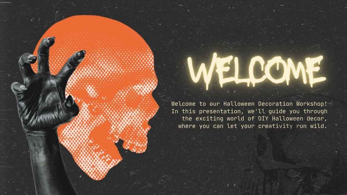 Grunge Retro Halloween Decoration Workshop - slide 4