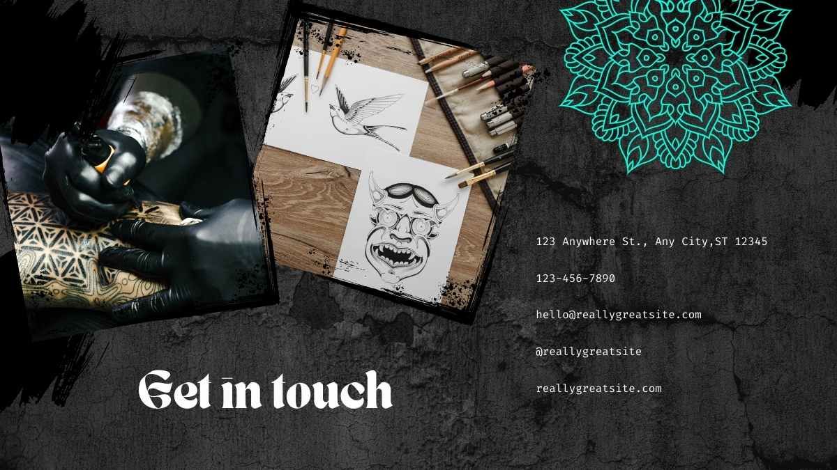 Grunge Tattoo Artist Presentation - slide 12