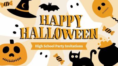 ハロウィンの高校パーティーの招待状
