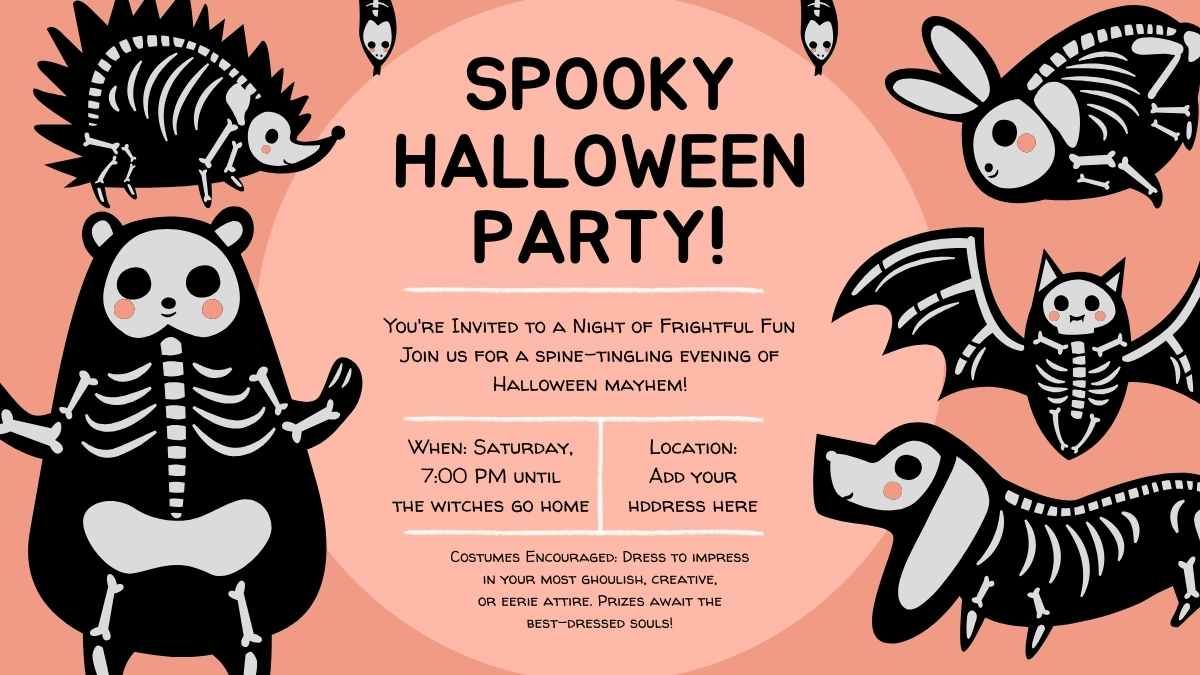 Convites para festas de Halloween do ensino médio - slide 12