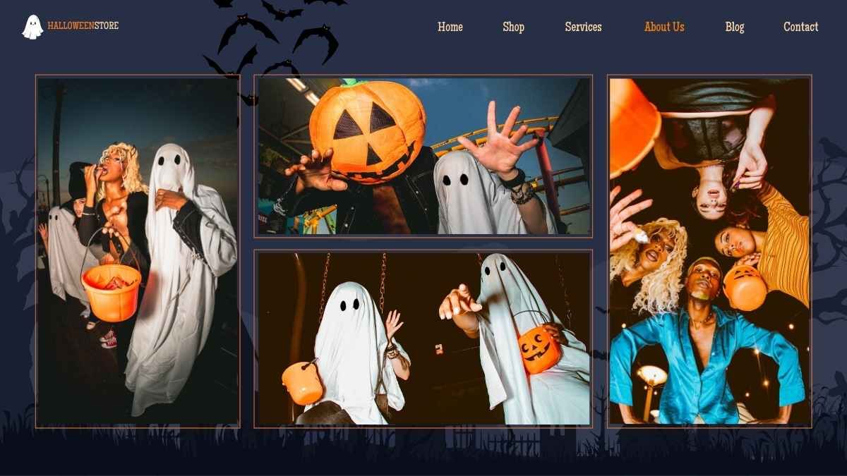 Design do site da loja on-line de Halloween - slide 8