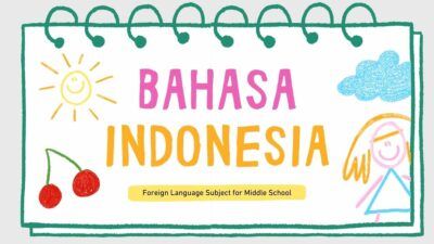 Hand-drawn Bahasa Indonesia Foreign Language Subject for Middle School