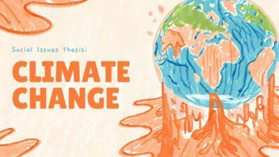 Tese sobre questões sociais desenhada à mão: Mudança climática