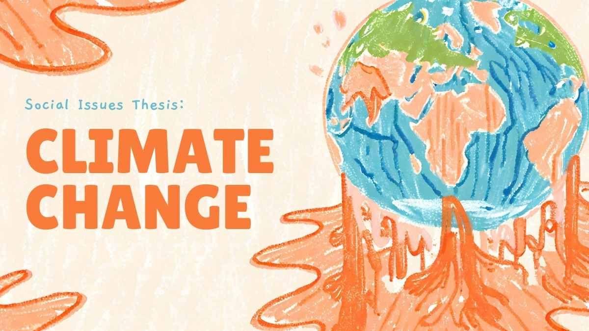 Tese sobre questões sociais desenhada à mão: Mudança climática - slide 0