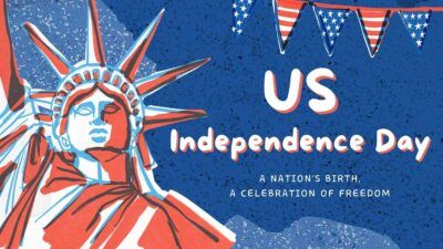 Día de la Independencia de EE.UU. dibujado a mano