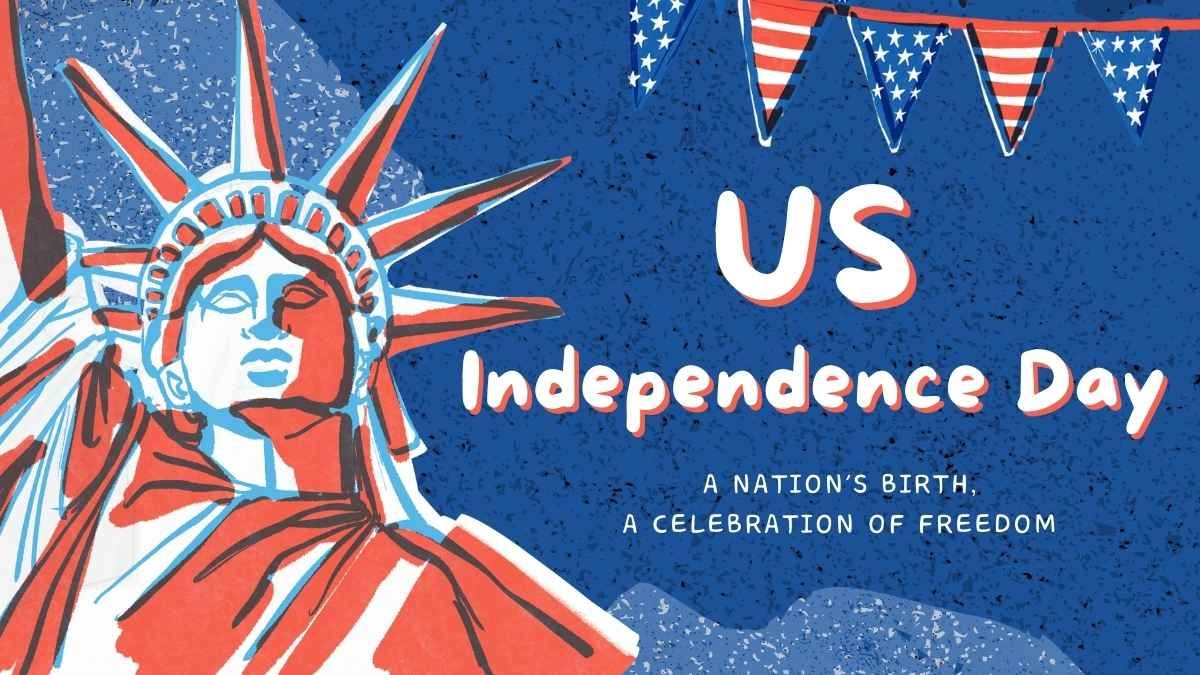 Día de la Independencia de EE.UU. dibujado a mano - diapositiva 0