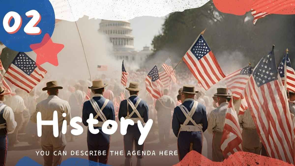 손으로 그린 미국 독립기념일 - slide 7