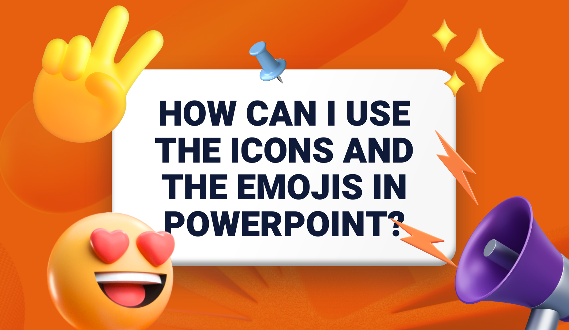 How can I use the icons and the emojis in PowerPoint?