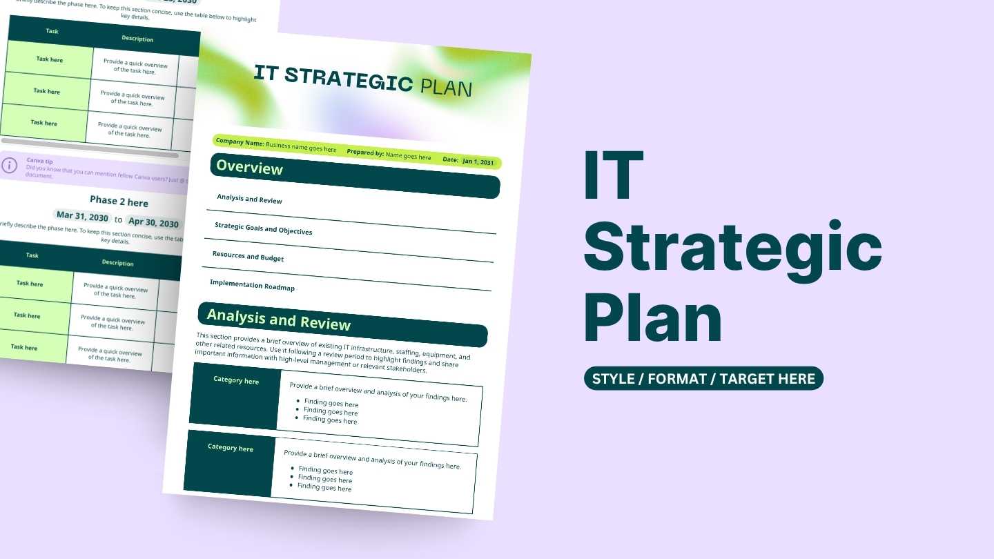 Modern IT Strategic Plan - slide 1
