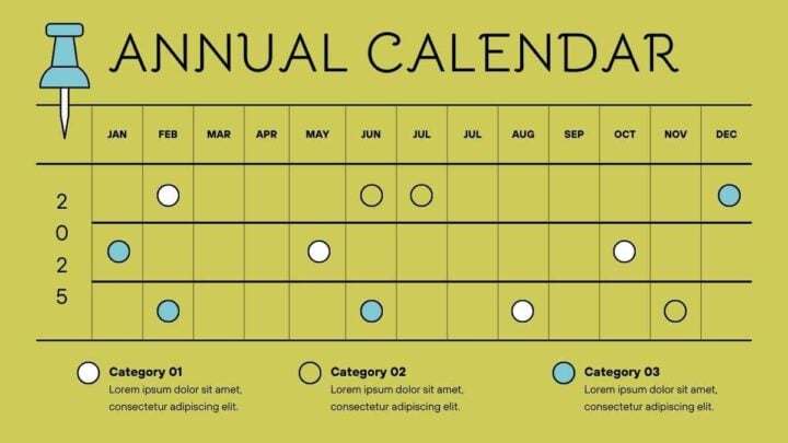 Annual Planning Calendar. Free Planner Template — SlidesCarnival