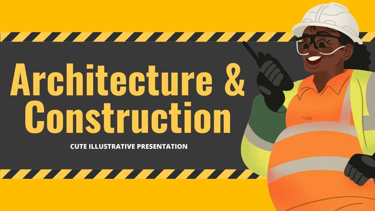 Apresentação ilustrada de arquitetura e construção - slide 0