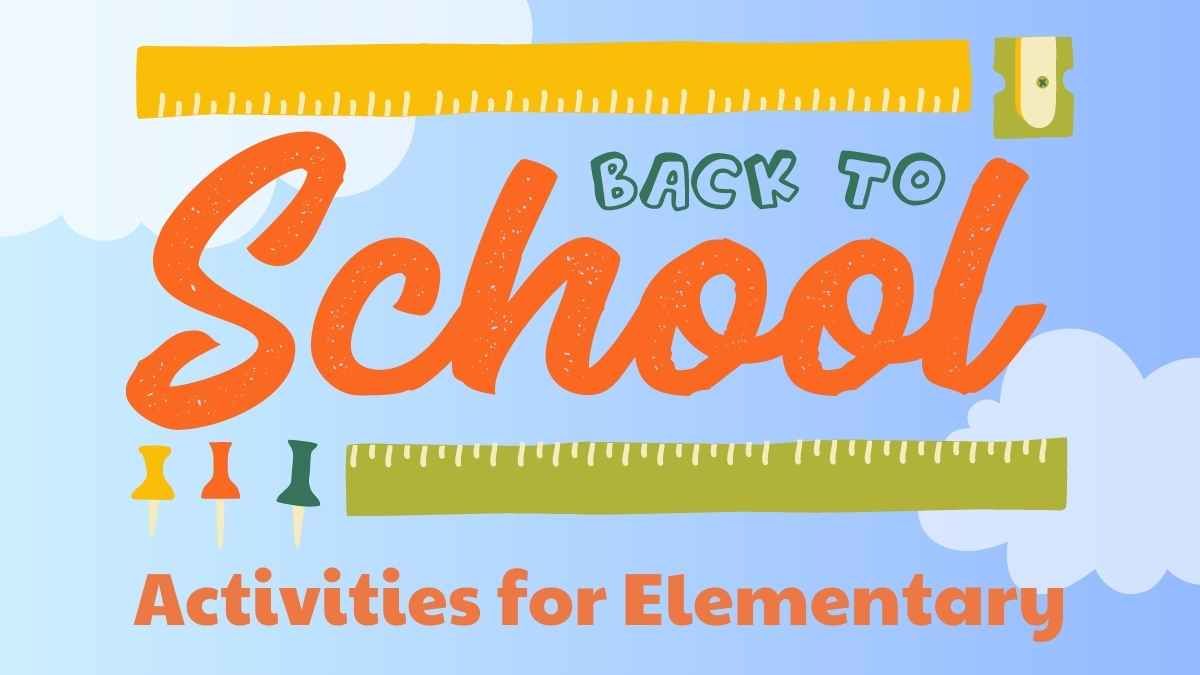 Illustrated Back to School Activities for Elementary - slide 0