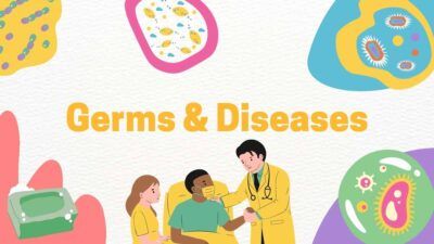 Apresentação de Biologia Ilustrada sobre Germes e Doenças