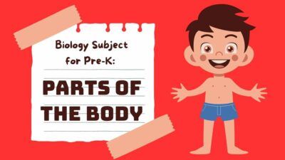 Apresentação de Biologia Ilustrada sobre Partes do Corpo