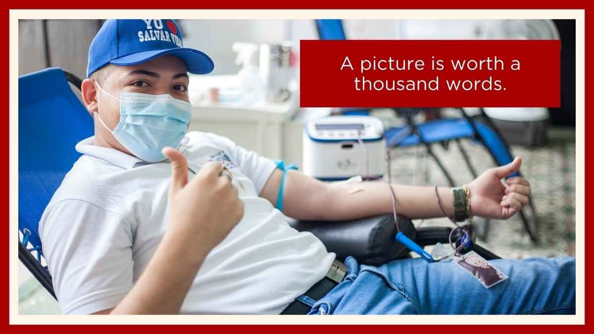 Boletim informativo ilustrado sobre doação de sangue - slide 12