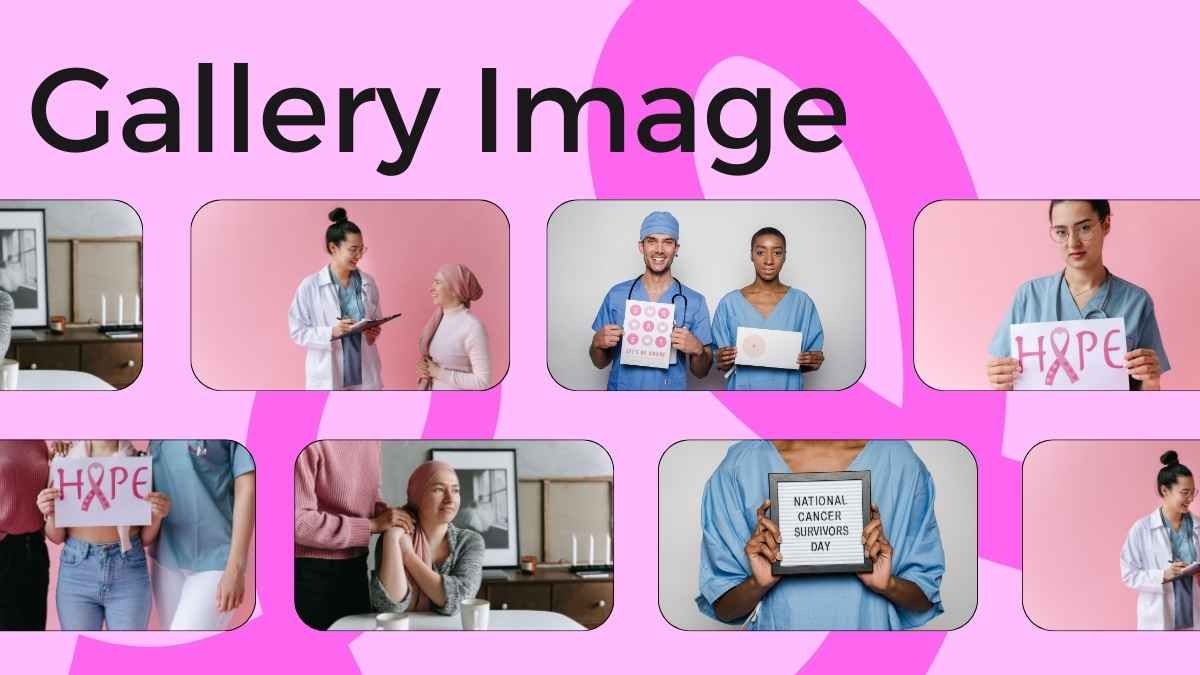 Apresentação para centro de saúde ilustrado sobre o câncer de mama - slide 7