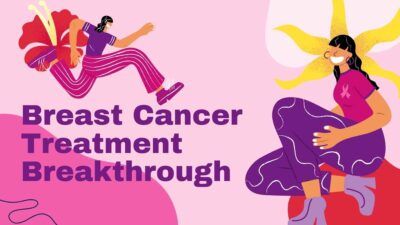 Slides Carnival Google Slides and PowerPoint Template Illustrated Breast Cancer Treatment Breakthrough 1
