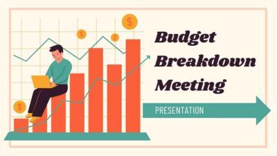 Clean Illustrated Budget Breakdown Meeting Slides