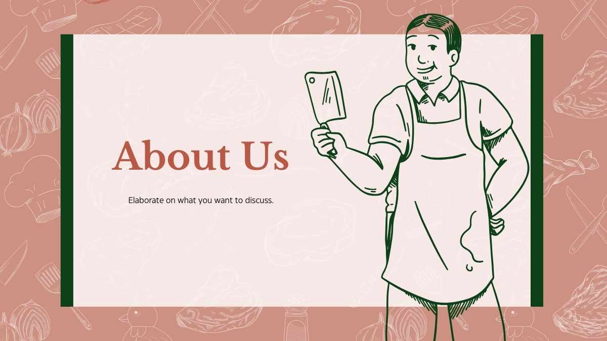 Slide Rencana Bisnis Toko Daging dengan Ilustrasi - slide 3